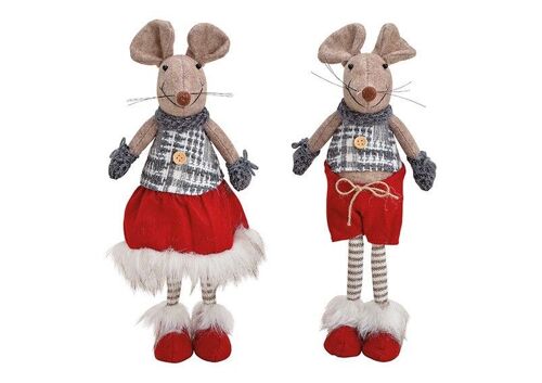 Wintermaus aus Textil Bunt 2-fach