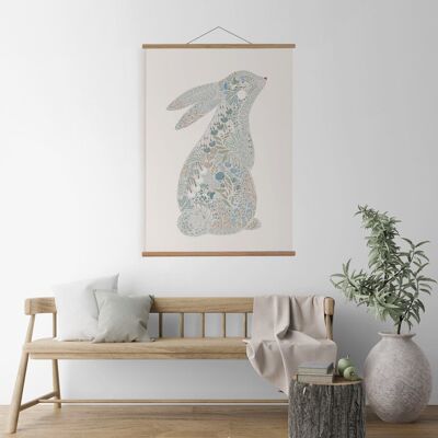 Floral Bunny Wall Hanging