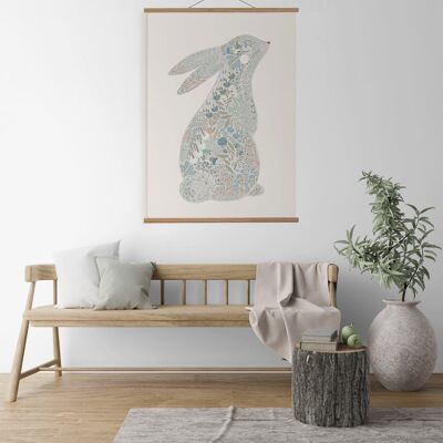 Floral Bunny Wall Hanging