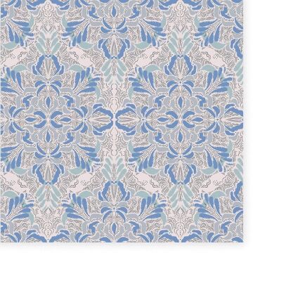 Winter Tiles Blue Wallpaper