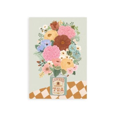 Vase floral Boho Impression artistique