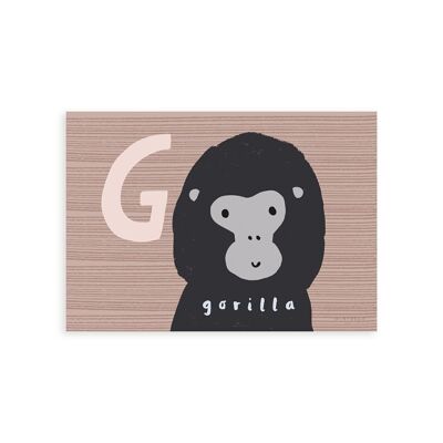 G Is For Gorilla Art Print