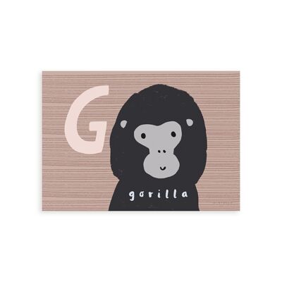 G es para gorila Lámina artística