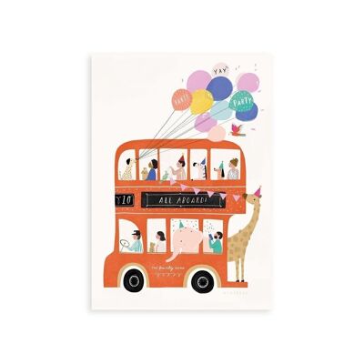 Double Decker Bus Art Print