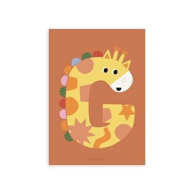 Happy Alphabet 'G' Art Print