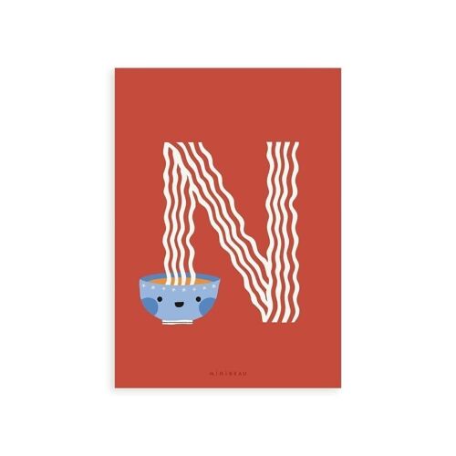 Happy Alphabet 'N' Art Print