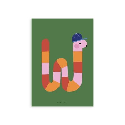 Happy Alphabet 'W' Art Print