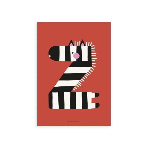 Happy Alphabet 'Z' Art Print