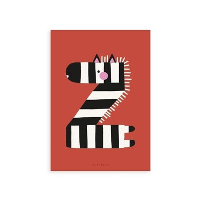 Fröhliches Alphabet 'Z' Kunstdruck