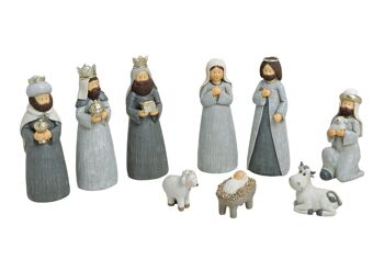 Ensemble de figurines de la Nativité en poly