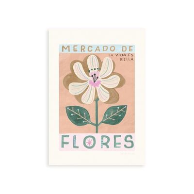 Mercado De Flores Art Print