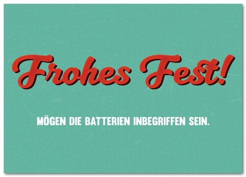 Postkarte "Frohes Fest" - Weihnachten