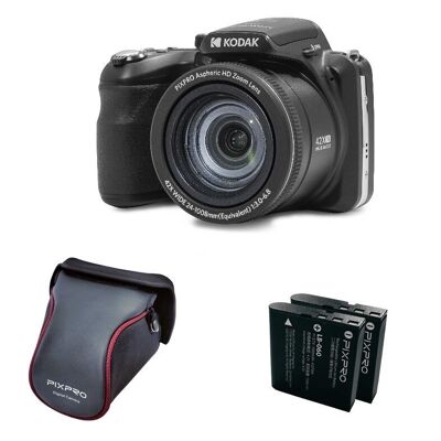 KODAK Pixpro Astro Zoom AZ425 - Cámara puente digital, zoom óptico 42X, gran angular de 24 mm, 20 megapíxeles, LCD 3, video Full HD 1080p, batería de iones de litio - Negro