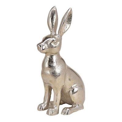 Bunny made of metal silver (W / H / D) 11x30x18cm