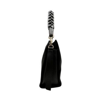 SAC PORTE EPAULE CUIR GRAINE NATHALIE NOIR 3