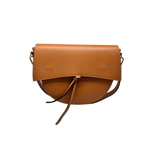 SAC EPAULE CUIR GRAINE IVANA CAMEL