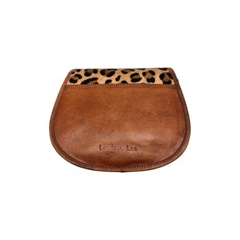 SAC BANDOULIERE CUIR MEERA FINITION LEOPARD 2