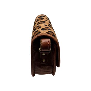 SAC BANDOULIERE CUIR MEERA FINITION LEOPARD 3