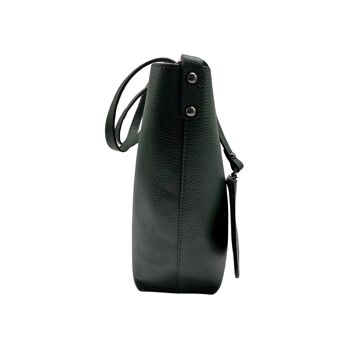 SAC CABAS CUIR GRAINE OLIVIA VERT 4