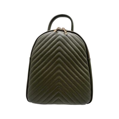 BLACK VALERIE GRAINED LEATHER BACKPACK