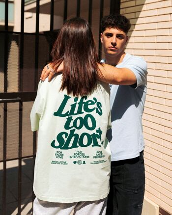La vie est trop courte T-shirt vert 2