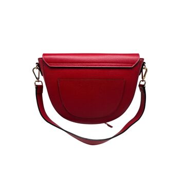 SAC EPAULE CUIR GRAINE IVANA ROUGE 3