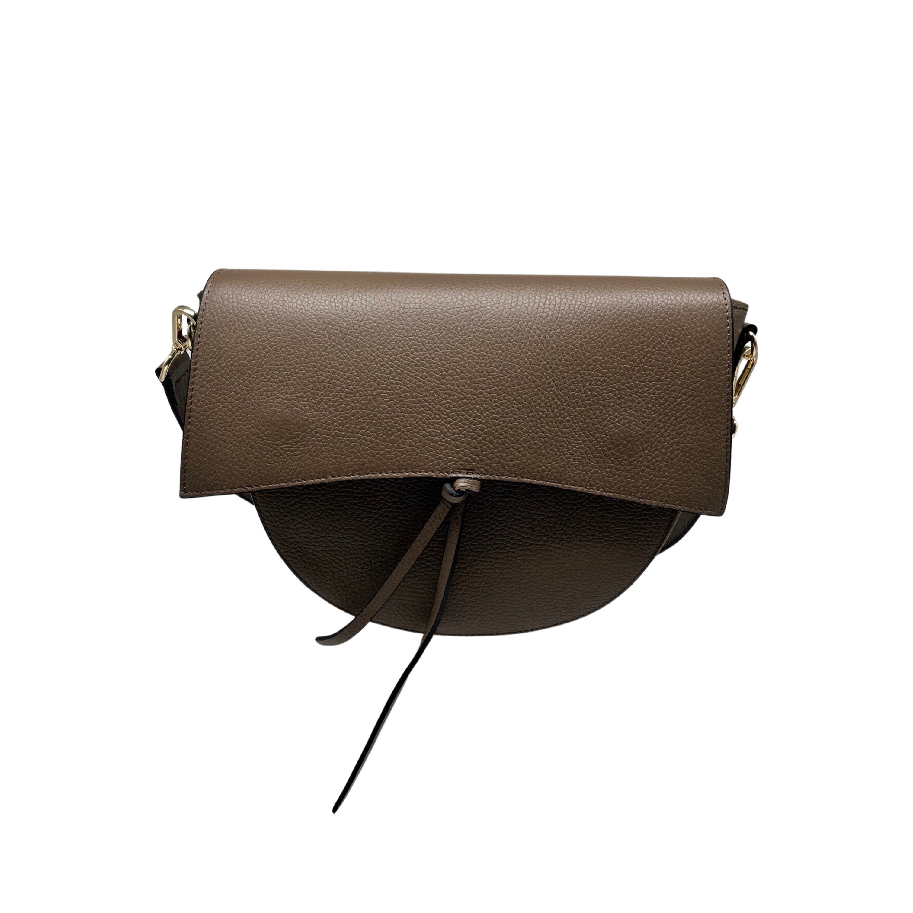 BORSA A TRACOLLA IVANA IN PELLE GRANATA TORTORA