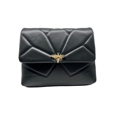 SAC CUIR MATELASSE SOPHIE NOIR