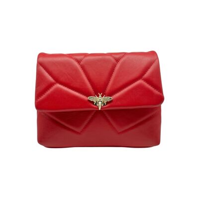 SOPHIE RED QUILTED LEATHER BAG