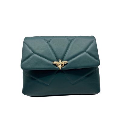 SOPHIE GREEN QUILTED LEATHER BAG