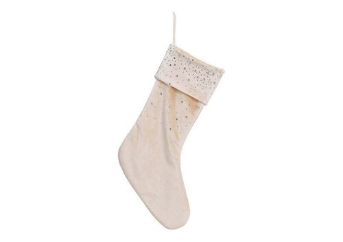 Nikolausstiefel aus Textil Cream (B/H/T) 25x45x2cm