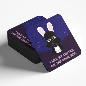 Dessous de verre Dark Bunny Star Wars J'aime mon café du côté obscur