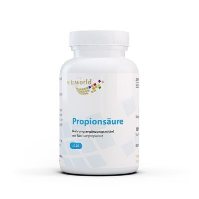Propionate de sodium très pur - acide propionique 500 mg (120 Kps)