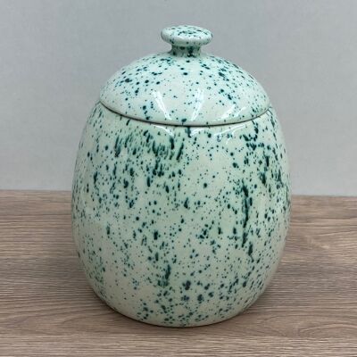 Cookie/Biscuit Jar Canister Speckled Green