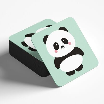 Dessous de verre Panda menthe