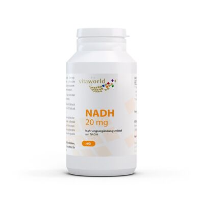 With patented PANMOL® NADH 20 mg (60 capsules)