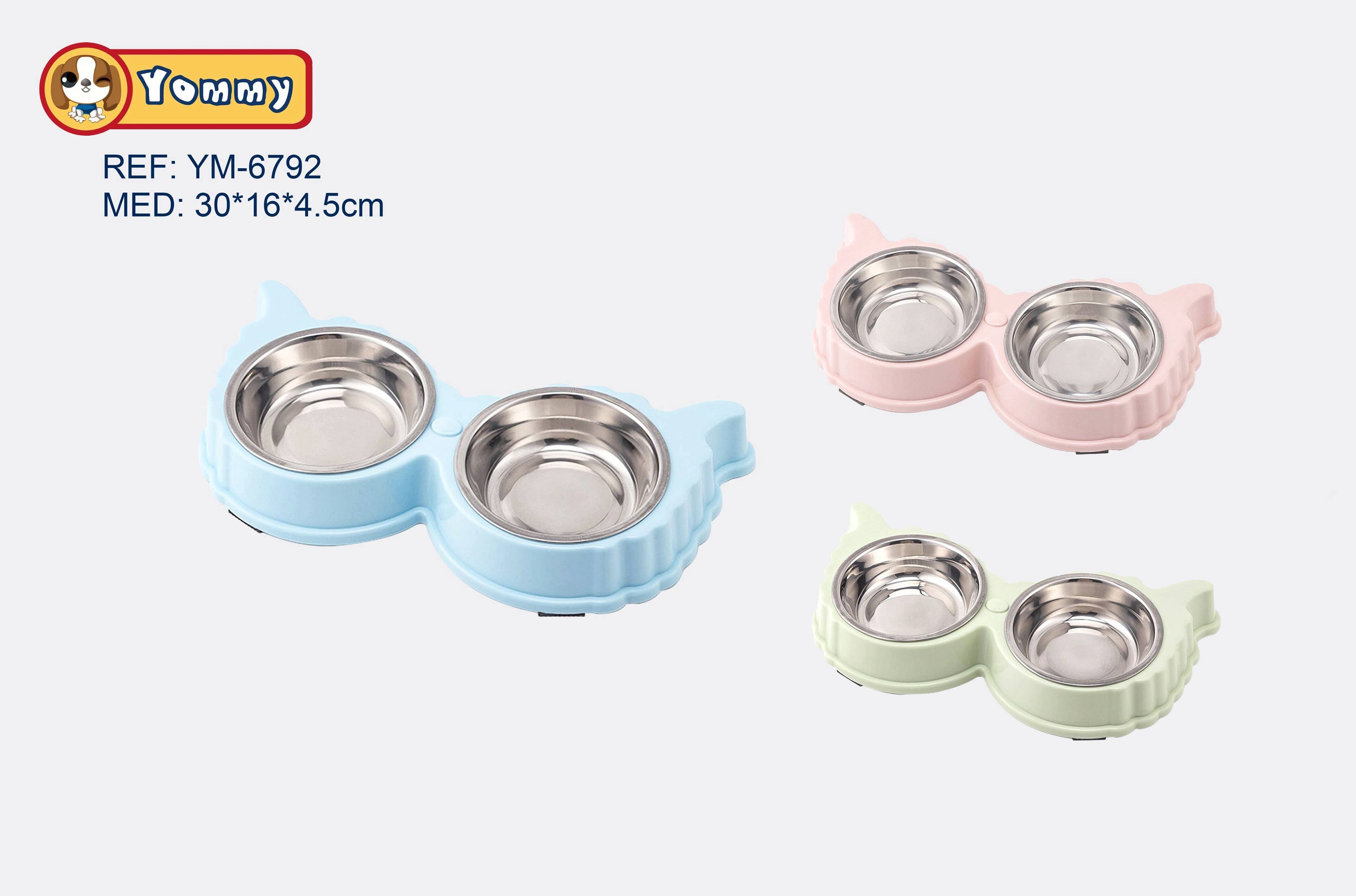 Comedero Doble Para Mascotas Con Forma