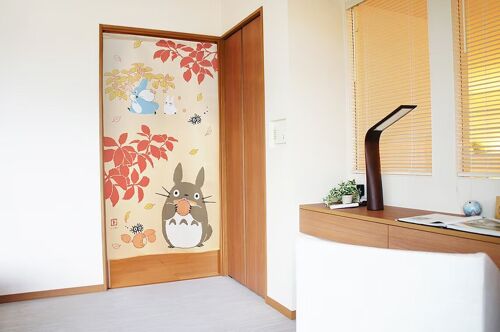 COS10405 Noren rideaux de porte japonais Mon Voisin Totoro motif Recolte Automnale