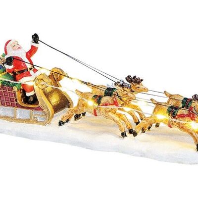 Santa Claus sleigh with poly lighting