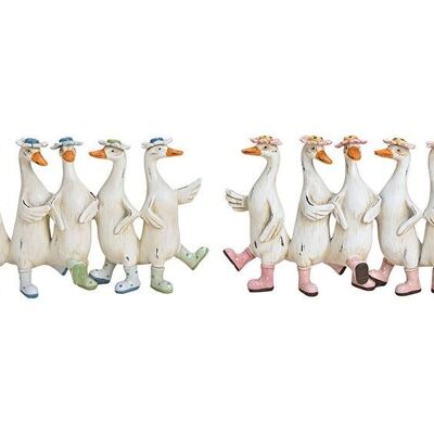 Grupo de patos de poli blanco