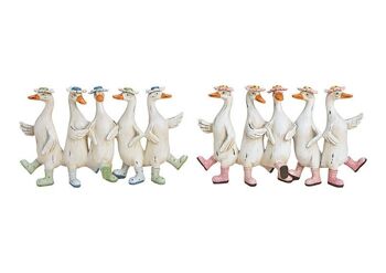 Groupe de canards en poly blanc