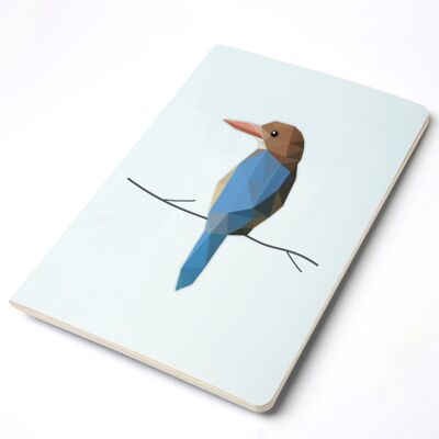 Kingfisher - Carnet de notes A5 géométrique Low Poly Art