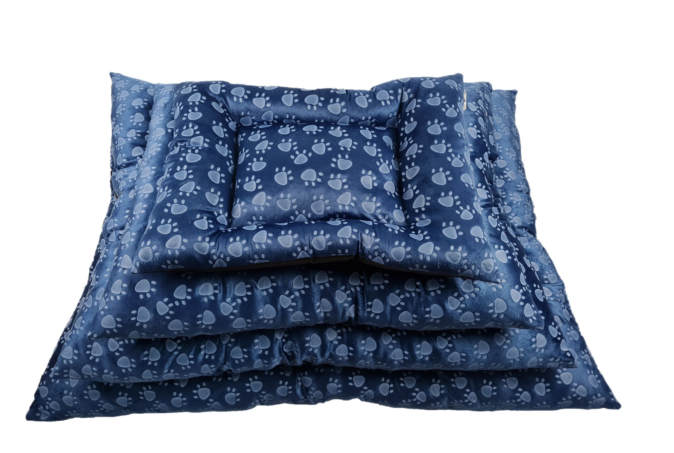 Packung mit 4 Colchon De Perro De Microfibra Farbe Azul Marino