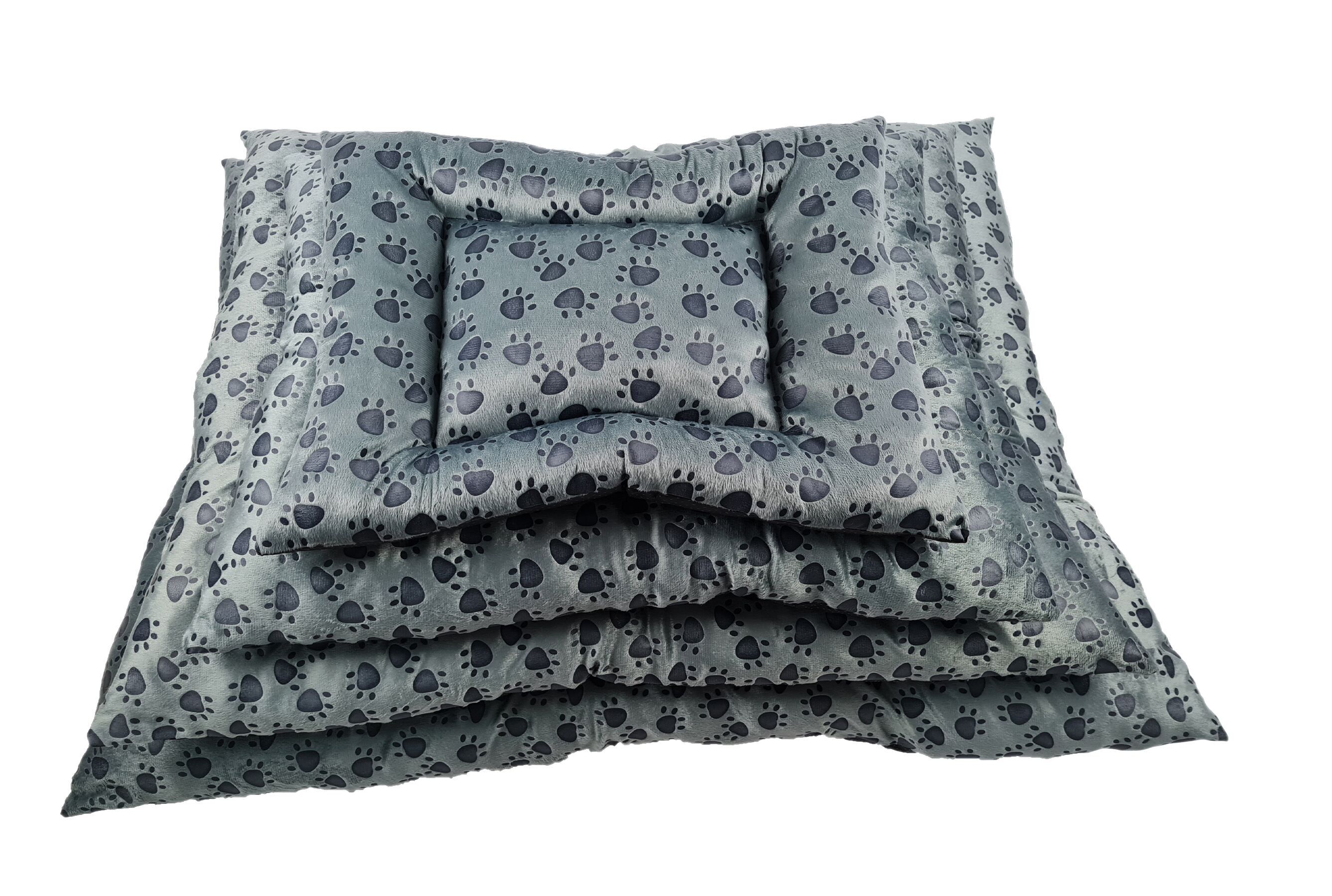 Packung mit 4 Colchon De Perro De Microfibra Color Gris