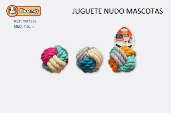 Juguete De Perros Bola De Nudos Colorines 1