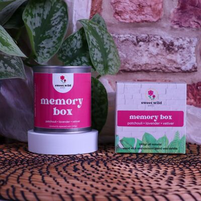 Candle Memory Box – Patschuli, Lavendel, Vetiver