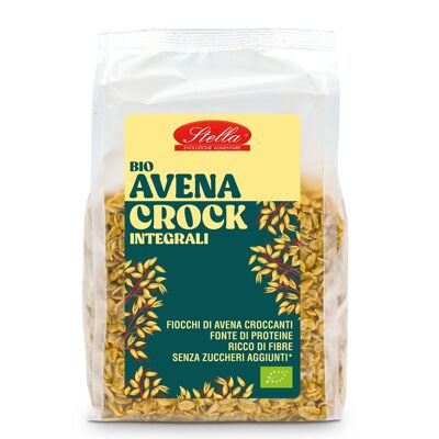 Avena Crock - Flocons d'avoine entiers croquants biologiques - 300g