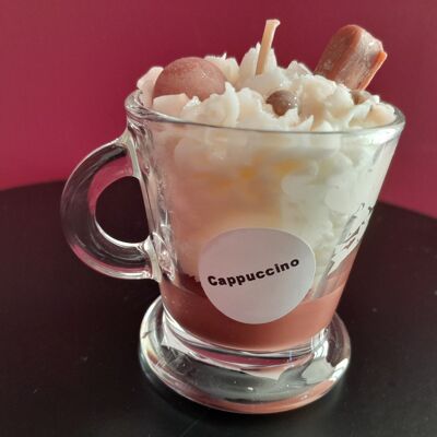Gourmet cup flavored with cappuccino