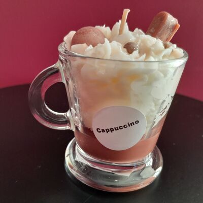 Bougie gourmande parfumée au cappuccino