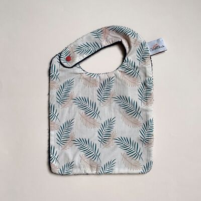 Pink leaves bib